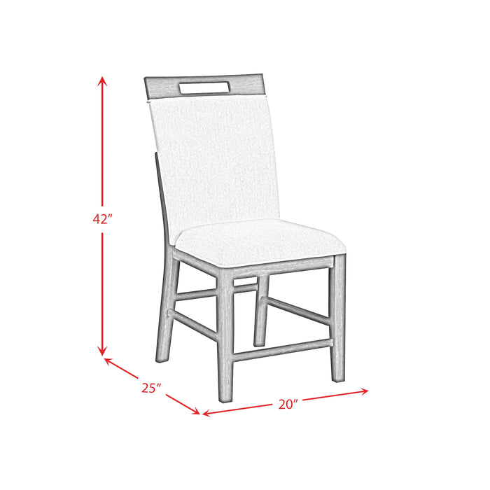 Transcend Counter Height Dining Set in Charcoal-Table and Four Chairs