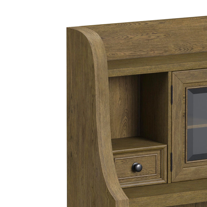 Heritage & Home Buffet and Hutch in Oak Brown