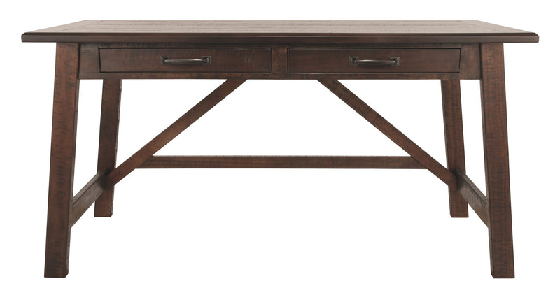 Baldridge - Home Office Large Leg Desk - Rustic Brown