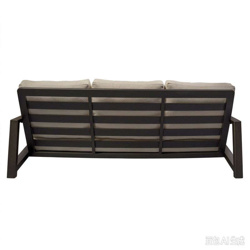 Verona - Seating Sofa - Dark Espresso / Gray / Off White