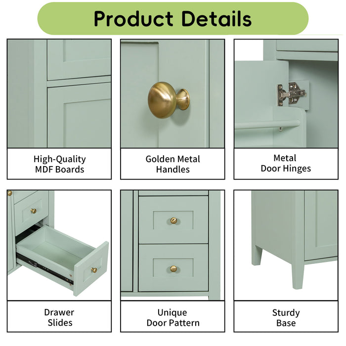 Bathroom Vanity With Sink, 3 Drawers And Adjustable Shelf, Freestanding Storage Unit