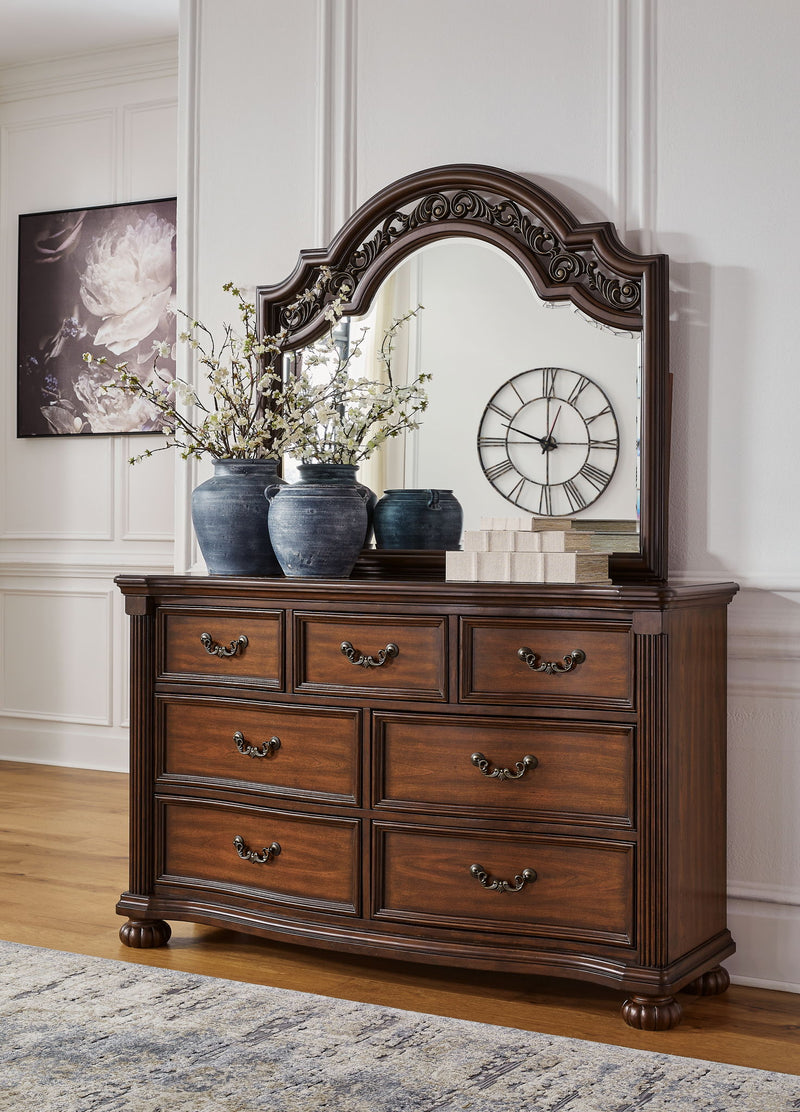 Lavinton - Dresser And Mirror - Brown
