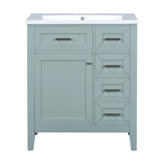 Modern Bathroom Vanity With Sink Combo, 3 Drawers