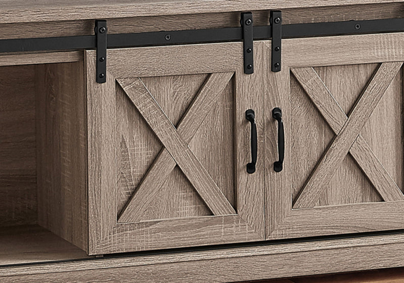 TV Stand, Console, Media Entertainment Center, Storage Cabinet, Transitional - Taupe