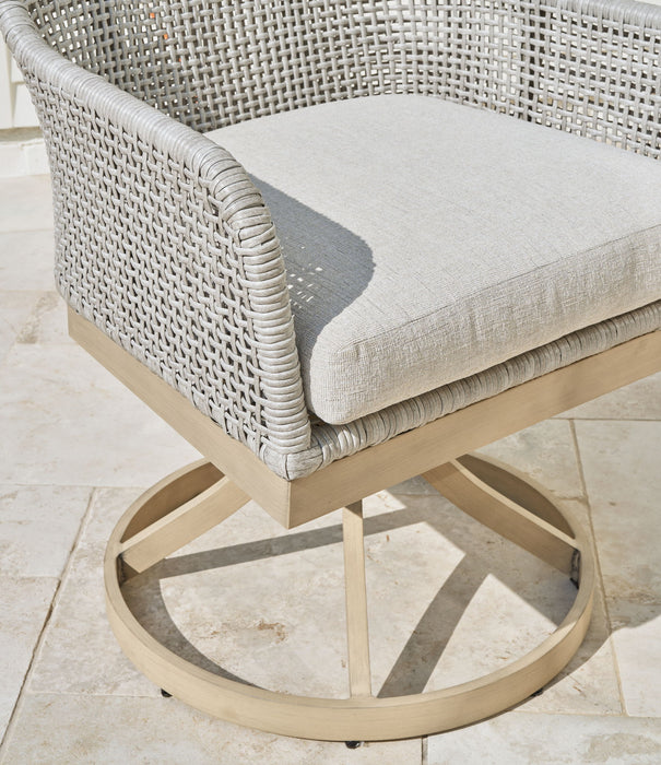 Seton Creek - Swivel Chair With Cushion (Set of 2) - Gray