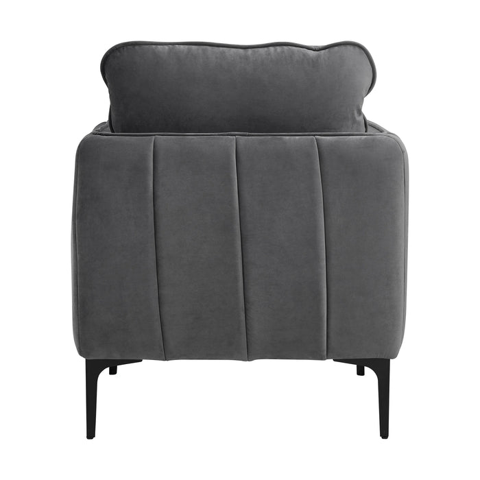 Rae Chair in Lavish 152 Grey Velvet