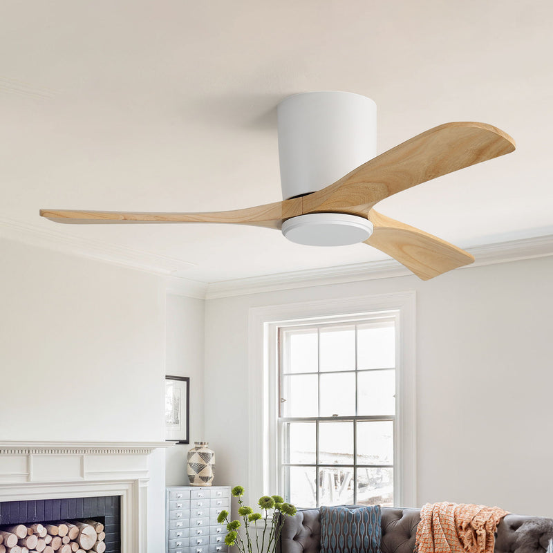 42" Flush Mount Ceiling Fan With 3 Blades, DC Reversible Motor