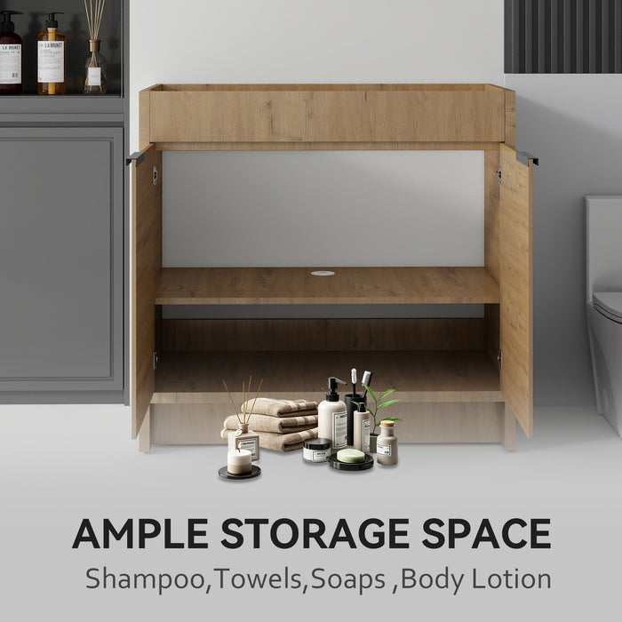Freestanding Bathroom Vanity Cabinet With Soft Close Doors, Cabinet Only