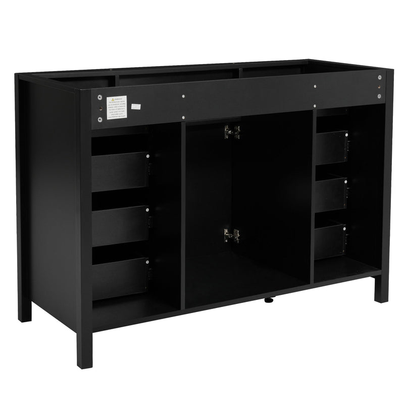 Bathroom Vanity Cabinet Only With 2 Soft Close Doors And 8 Drawers