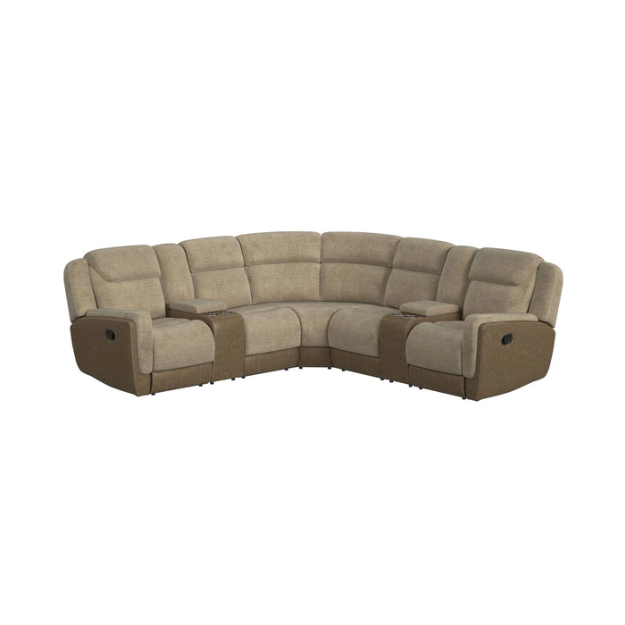 Hornet 3PC Sectional Set with Console and 2 Recliners