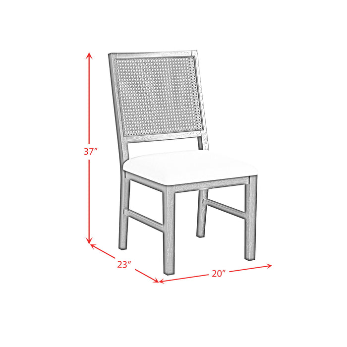 Bahama Breeze - Fabric Dining Chair (Set of 2) - White / Black