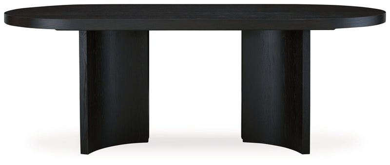 Rowanbeck - Oval Dining Room Table - Black