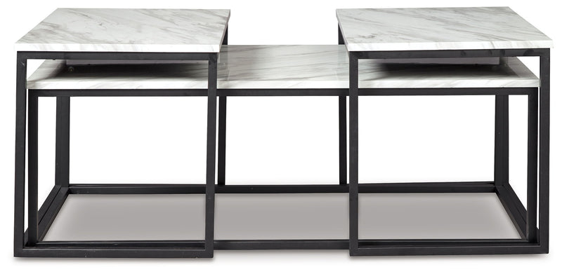 Donnesta - Occasional Table Set (Set of 3) - Gray / Black