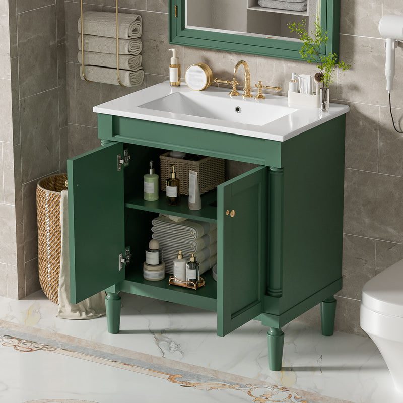Bathroom Vanity Cabinet With Sink, Soft Close Doors, Storage Cabinet