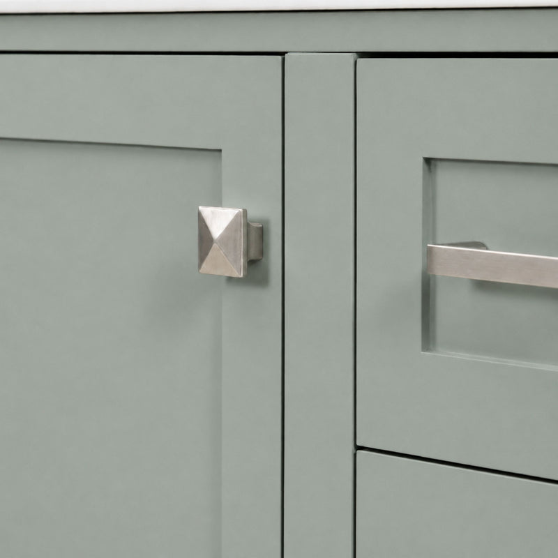 Bathroom Vanity With Sink, Soft Closing Door And Drawers - Light Green