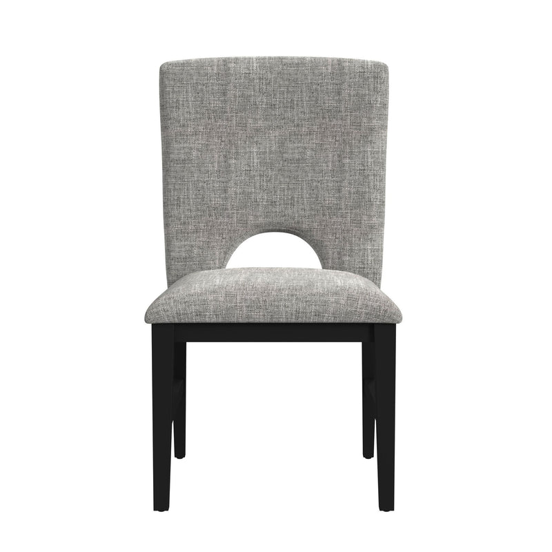 Oregon - Fabric Dining Side Chair (Set of 2) - Gray / Black