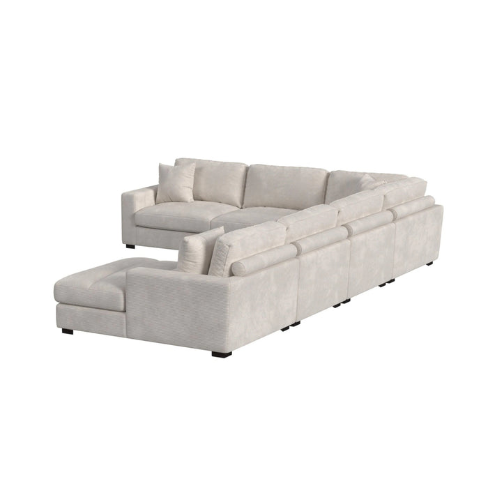 Arizona Modular Sectional Set with RHF Chaise in Steno Beige
