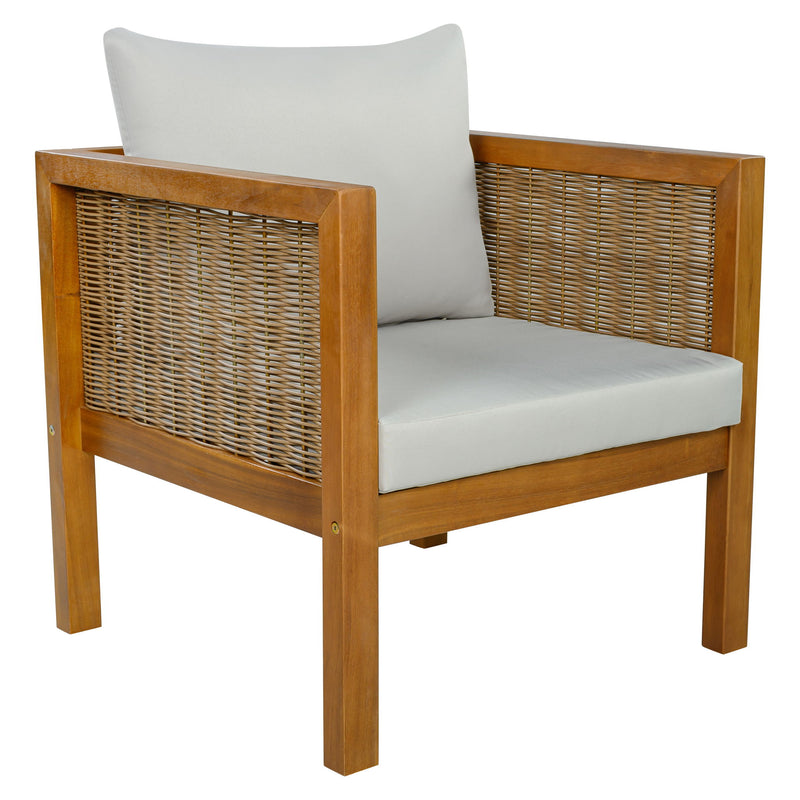 Patio Set Outdoor With Coffee Table And Cushions