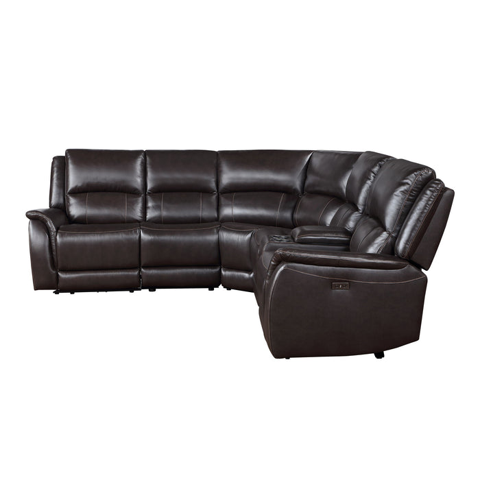 Alexandria - Leather Power Sectional