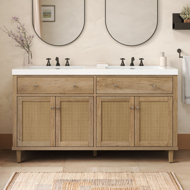 Bathroom Vanity With Double Sink, Large Storage Space
