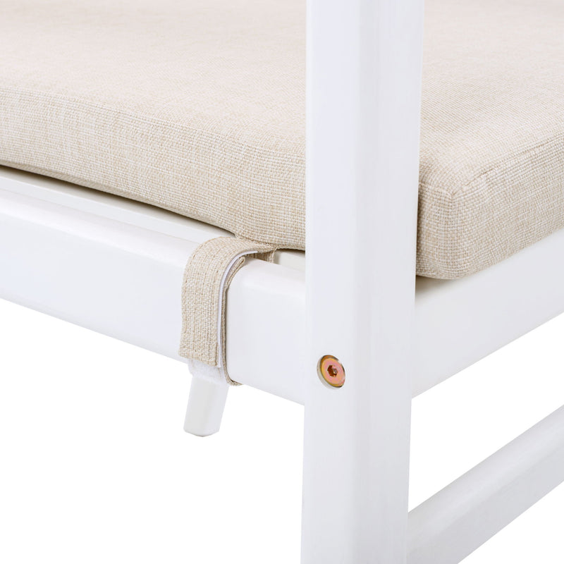 Outdoor Dining Armchair (Set of 2) - Beige / White