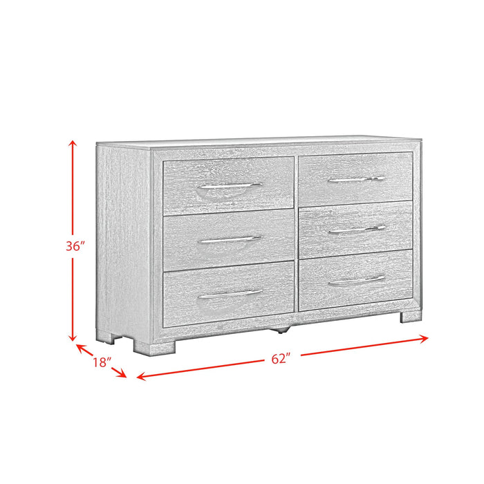 Allan Bedroom Set with 2 Nightstands in Black