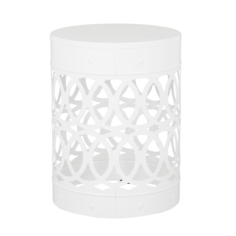 Outdoor Metal Large End Table, Modern Design