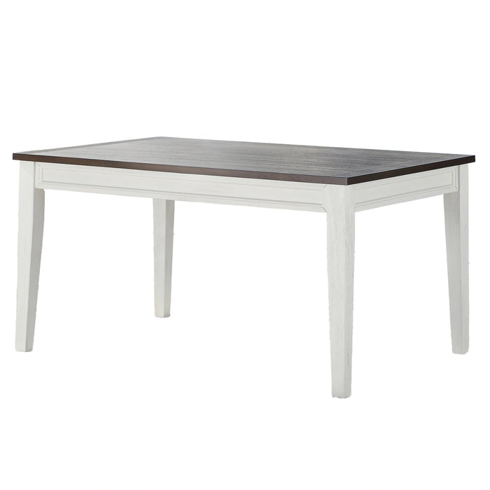 Steve Silver Caylie Dining Table in Two-tone Ivory and Driftwood