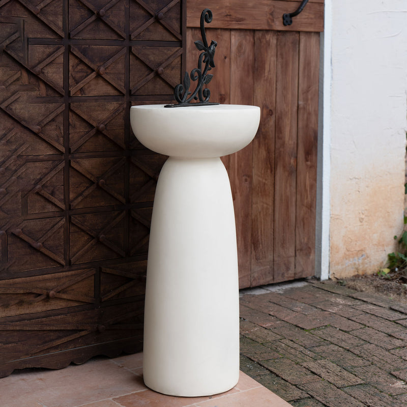 Magnesium Oxide Plant Stand - White