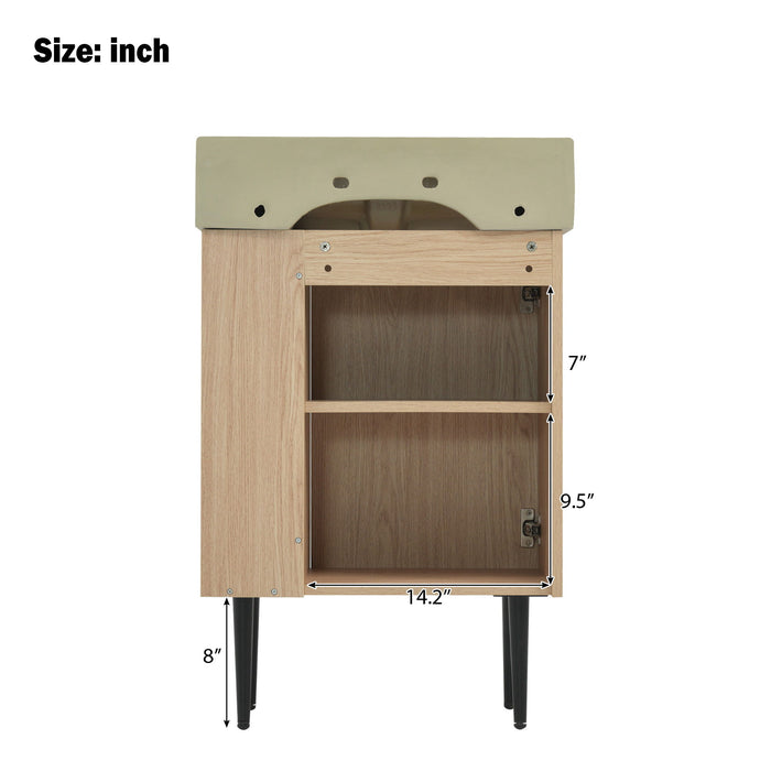 Bathroom Vanity, Combo Cabinet, Bathroom Storage Cabinet, Single Ceramic Sink
