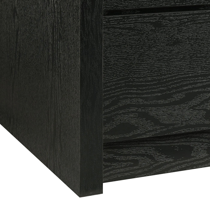 South Bend Dresser and Mirror Set in Black