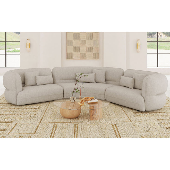 Four Seasons - Sectional Set With 6 Pillows - Camel