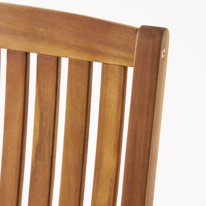 Muse - Outdoor Acacia Rocking Chair With Slat Design - Teak