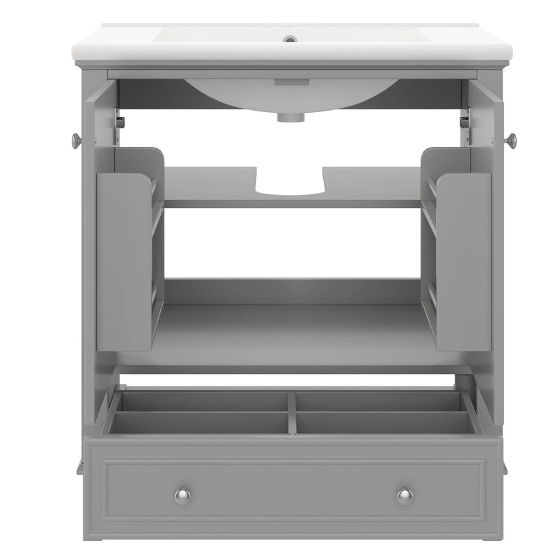 Modern Bathroom Vanity With Sink Combo, Doors And Drawer