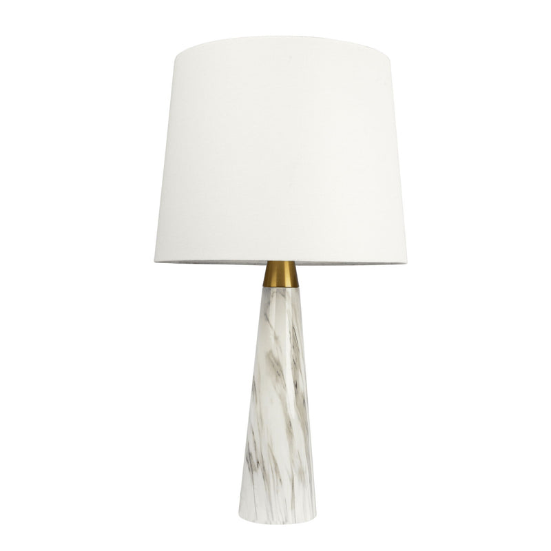 Enclave - Hydro Table Lamp With On / Off Switch Base Shade - Gold / White / White Marble