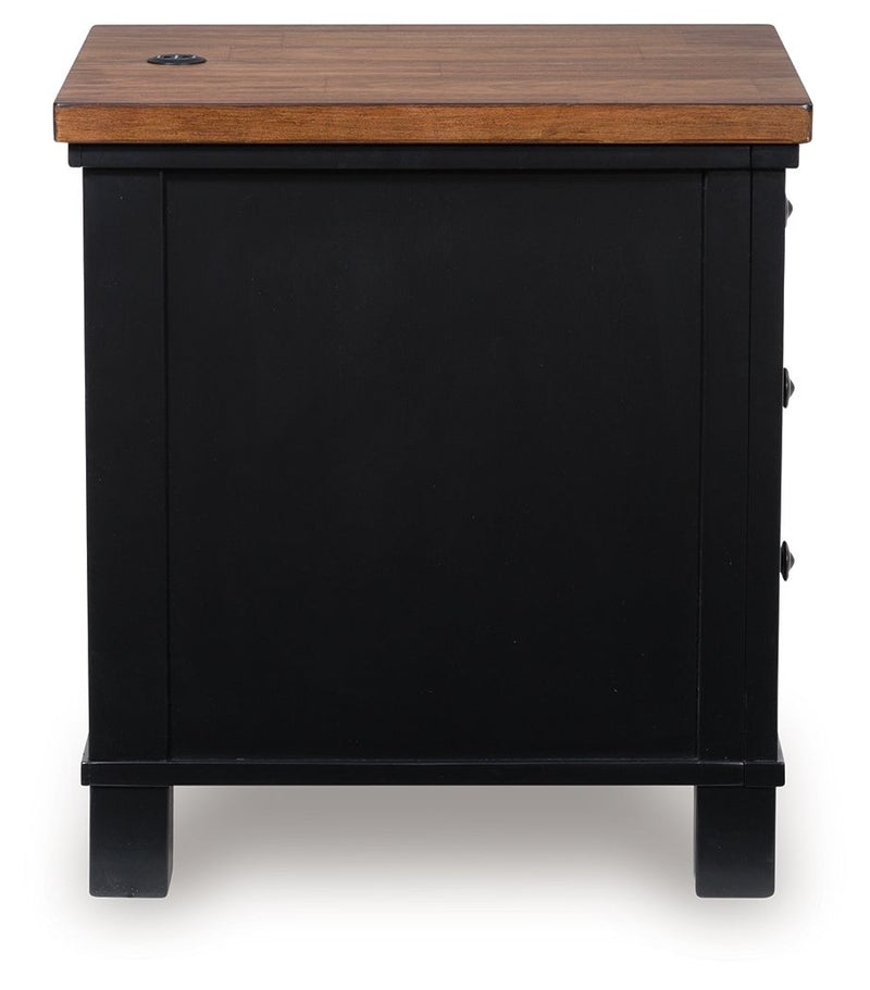 Wildenauer - Chair Side End Table - Brown / Black