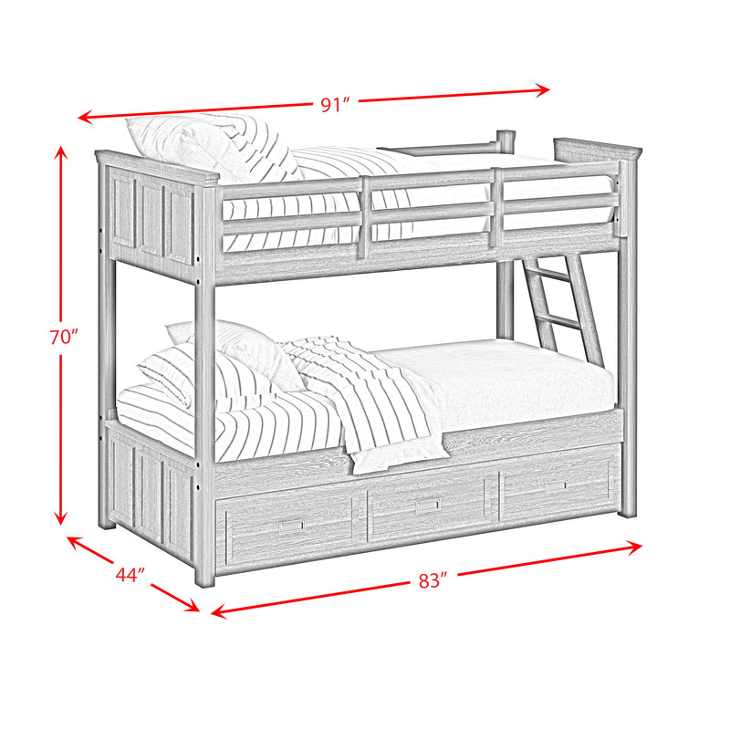 Hampton Kids - Bunk With Ladder And Trundle