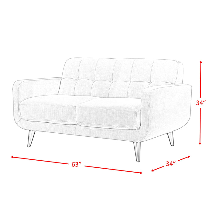 Hadley 4480 KD Love Seat Heirloom Charcoal w/No Pillows