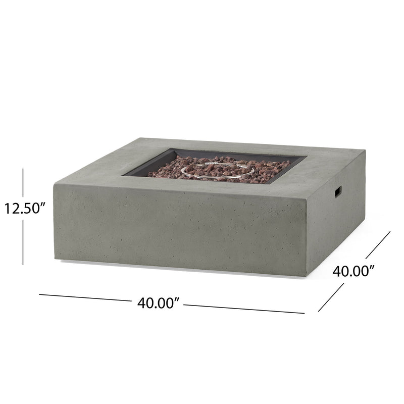 Modern 50, 000 Btu Square Fire Table With Propane Tank