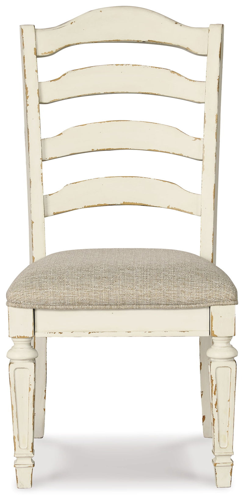 Realyn - Dining UPH Side Chair (Set of 2) - Ladderback - Chipped White