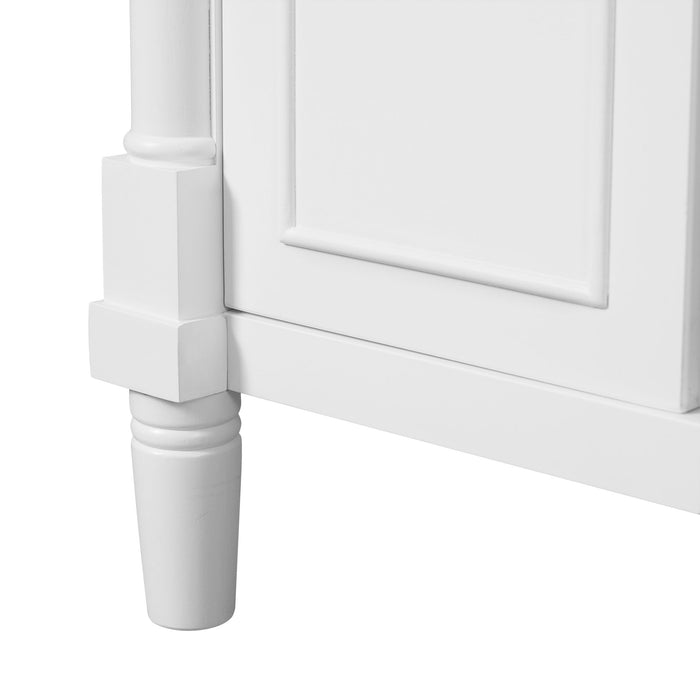 Bathroom Vanity With Integrated Sink, 2 Door Cabinet, Single Sink For Small To Medium Bathrooms