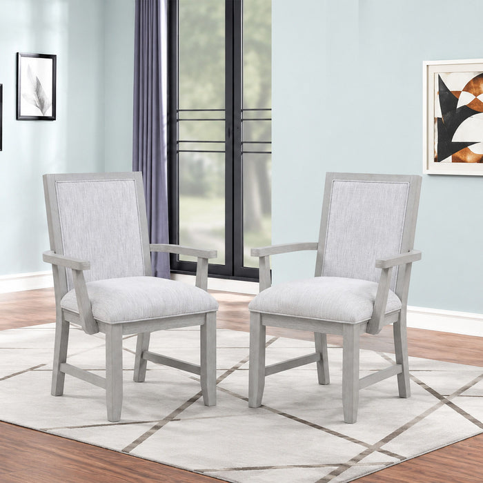 Fiona - Dining Arm Chair (Set of 2) - Mist Gray