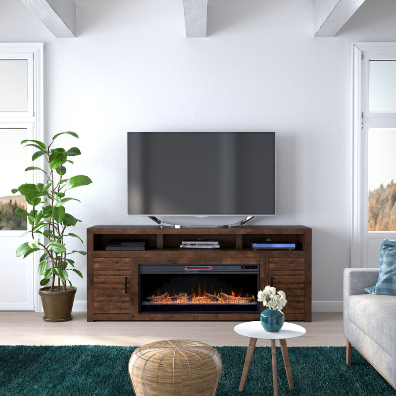 Electric Fireplace TV Stand Console For TVs Up To 95" - Whiskey