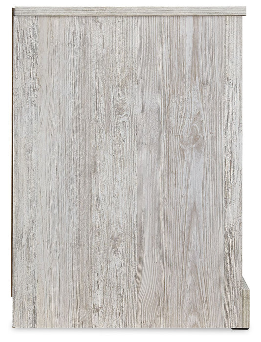 Paxberry - One Drawer Night Stand - Open Cubby - Whitewash