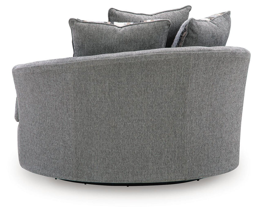 Creston Heights - Oversized Swivel Accent Chair - Smolder