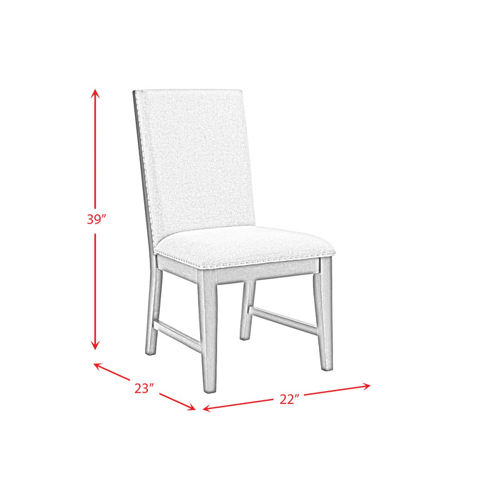 Donovan 7PC Standard Height Dining Set-Table, Four Side Chairs & Two Arm Chairs in Gray