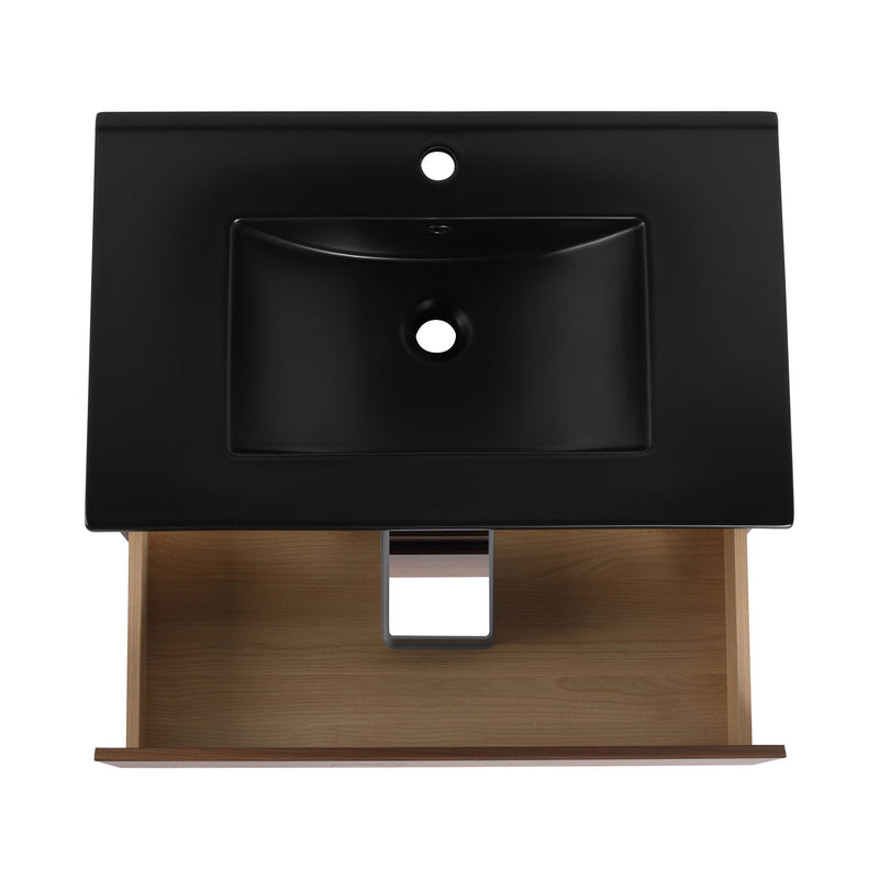 Wall Mounted Bathroom Vanity With Sink, 2 Soft Close Drawers