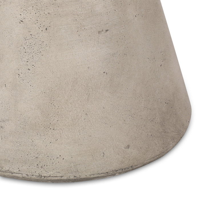 Outdoor Hourglass Shaped Side Table - Light Gray