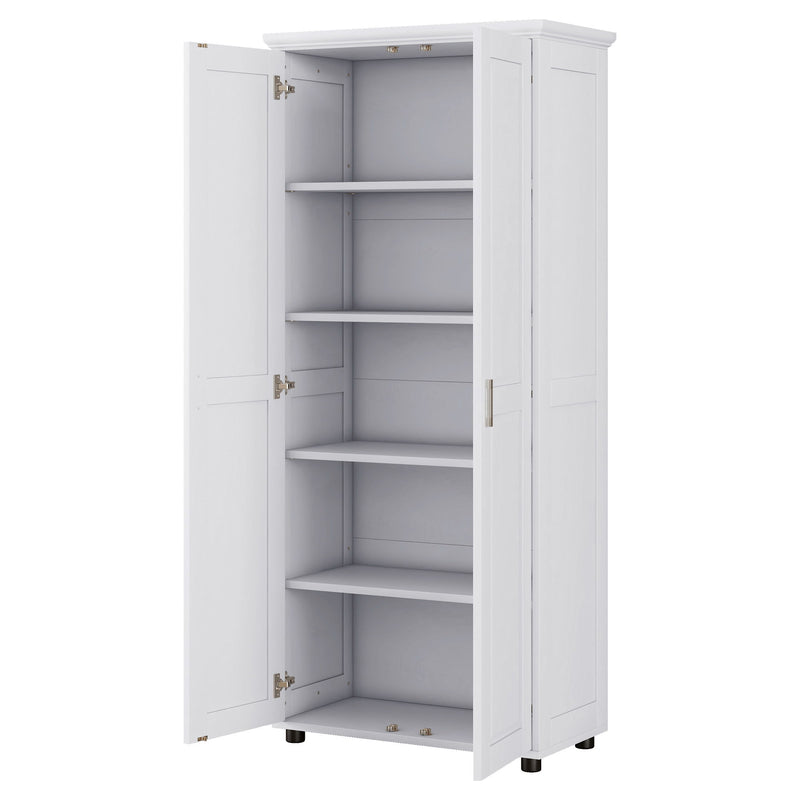 Storage Cabinet With Adjustable Shelves, 2 Doors, Rectangle Design For Bathroom