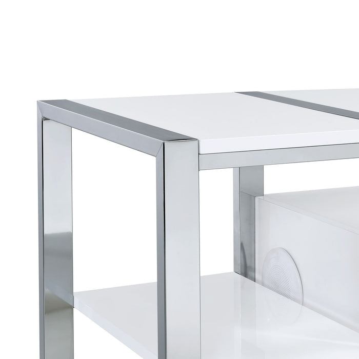 Midway - 80" TV Console With Firelight - White